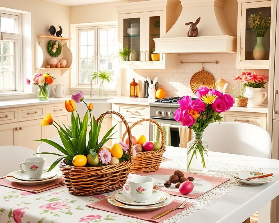 Easter decor for kitchen surfaces