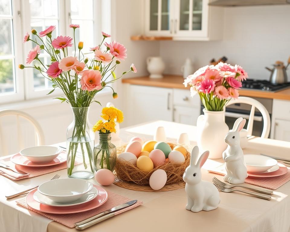 Easter table settings for kitchen