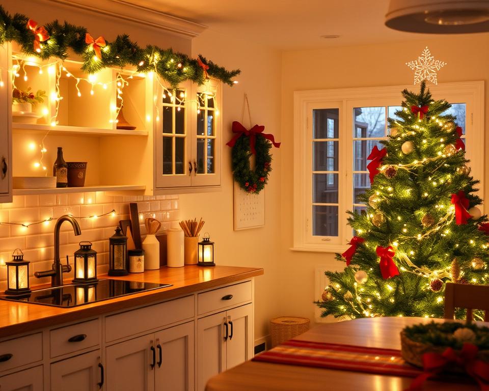 christmas kitchen lighting