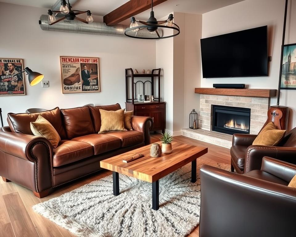 comfortable living room for men