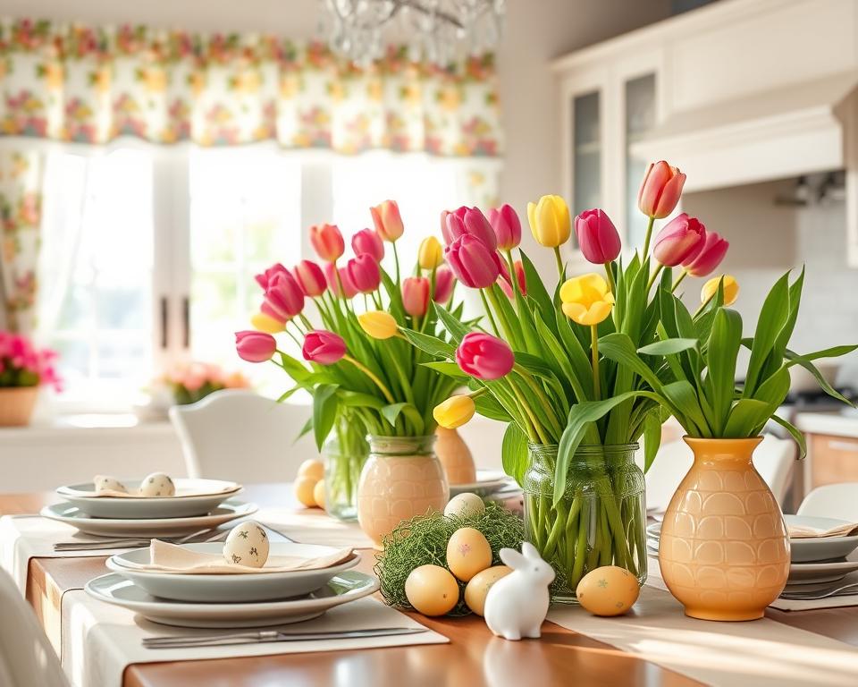 floral kitchen decor for Easter