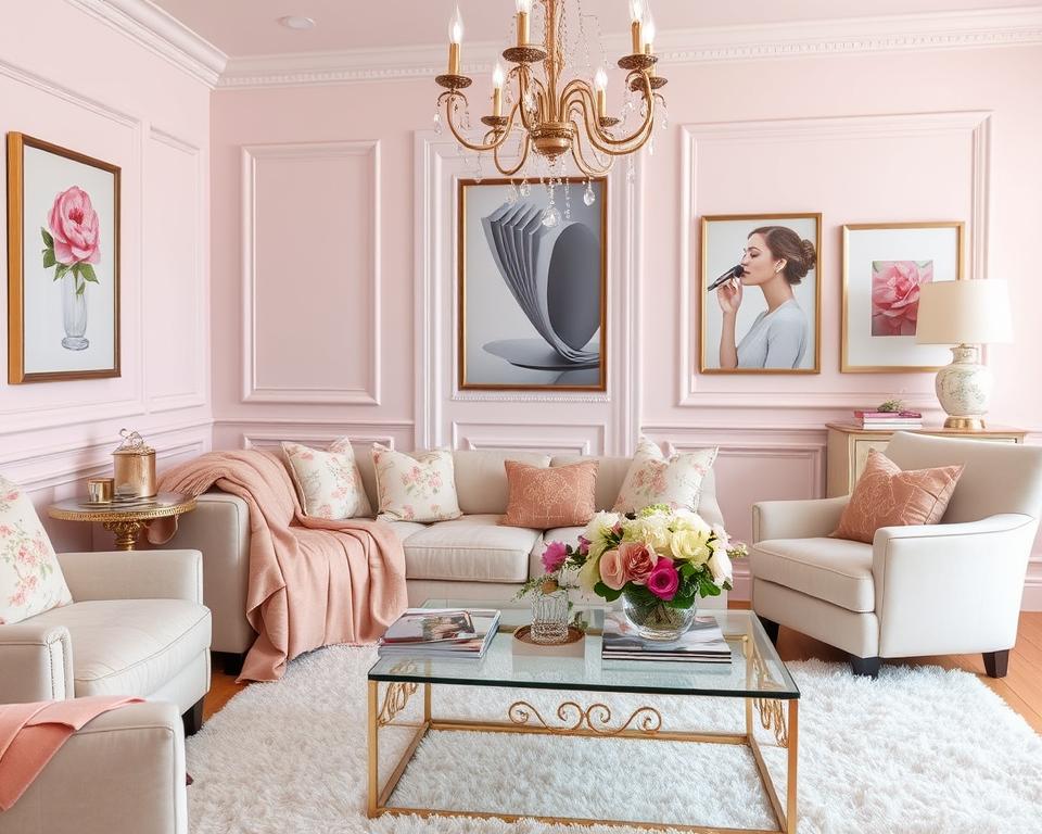 girly living room decor