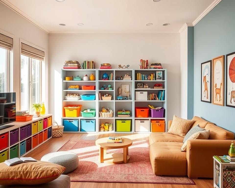 living room storage for kids