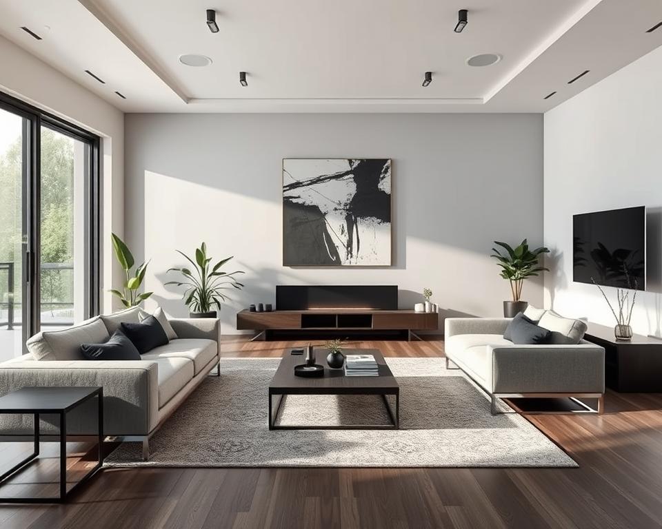 masculine minimalist living room