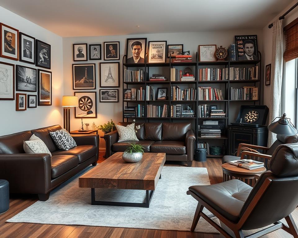 personalized living room for men