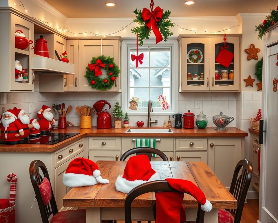 santa themed kitchen decor