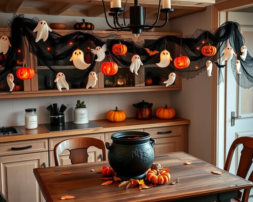 spooky kitchen garlands