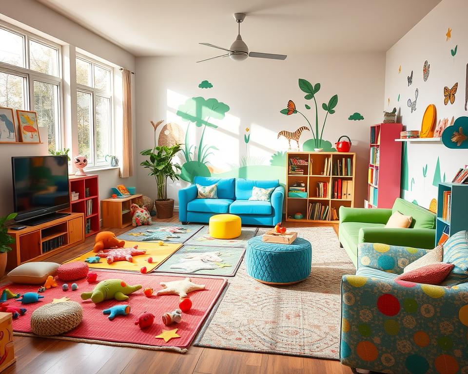 zoning living room for kids